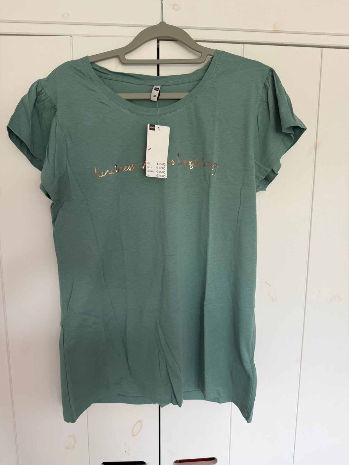 Hema shirt m nieuw groen, Ophalen of Verzenden, Nieuw, Groen, Korte mouw