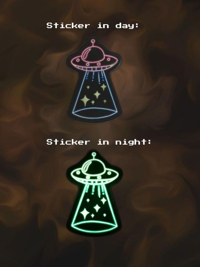 C-02 UFO Glow in the Dark Sticker, Verzamelen, Ophalen of Verzenden, Nieuw, Overige typen