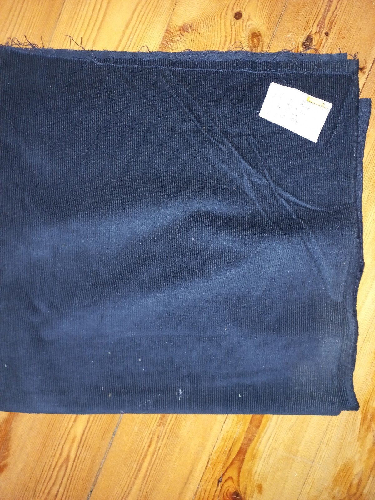 Fijne ribcord katoen. Zwart - d blauw. 74Lx160Br., Blauw, 120 cm of meer, Ophalen of Verzenden, Katoen