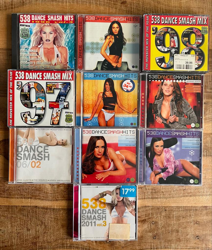 collectie 538 Dance Smash Hits CD's (10 stuks), Ophalen of Verzenden, Gebruikt