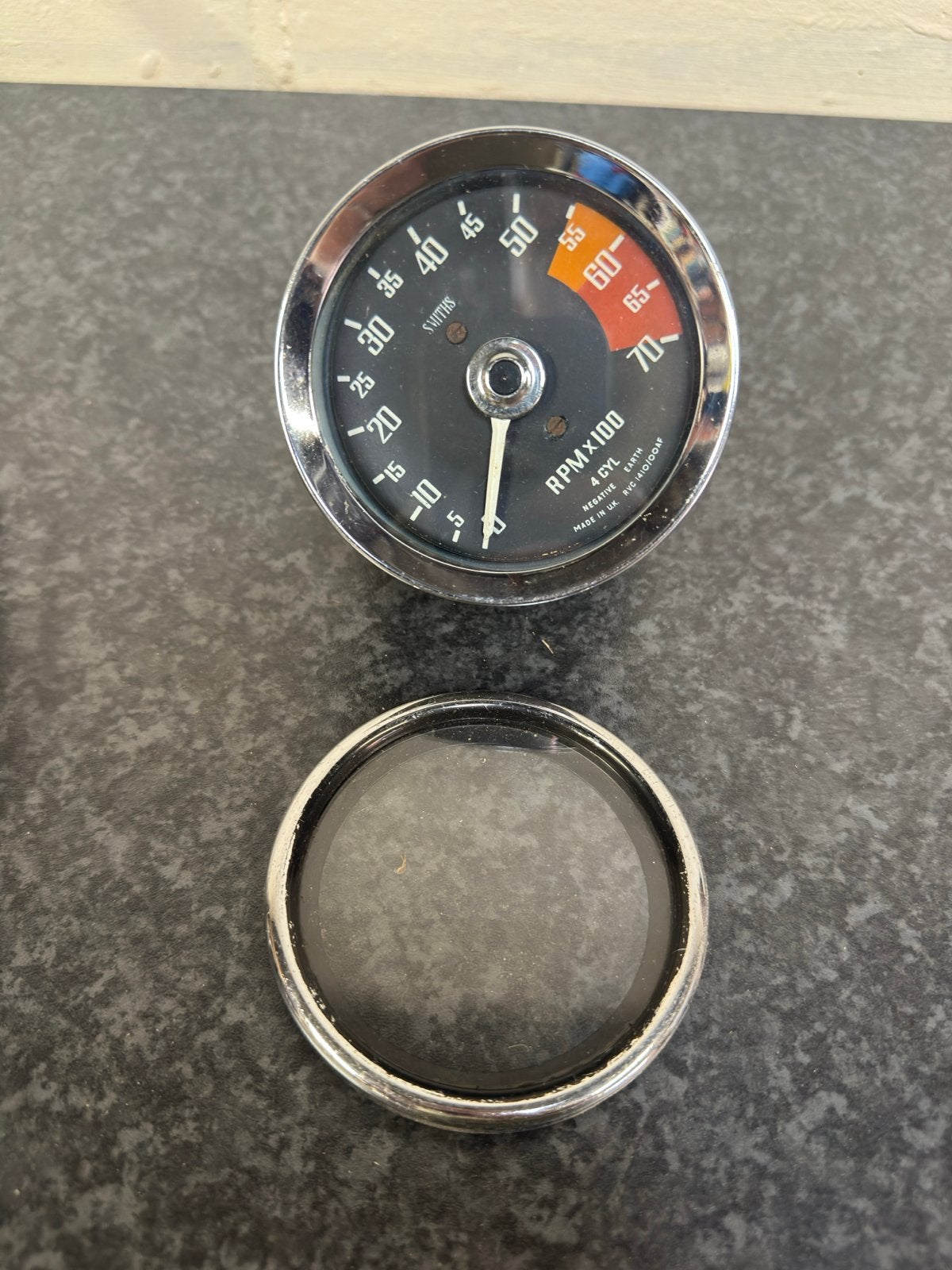 Smiths Toerentalmeter - Negatieve Aarding, Max 7000 RPM, Ophalen of Verzenden, Gebruikt, Oldtimer onderdelen