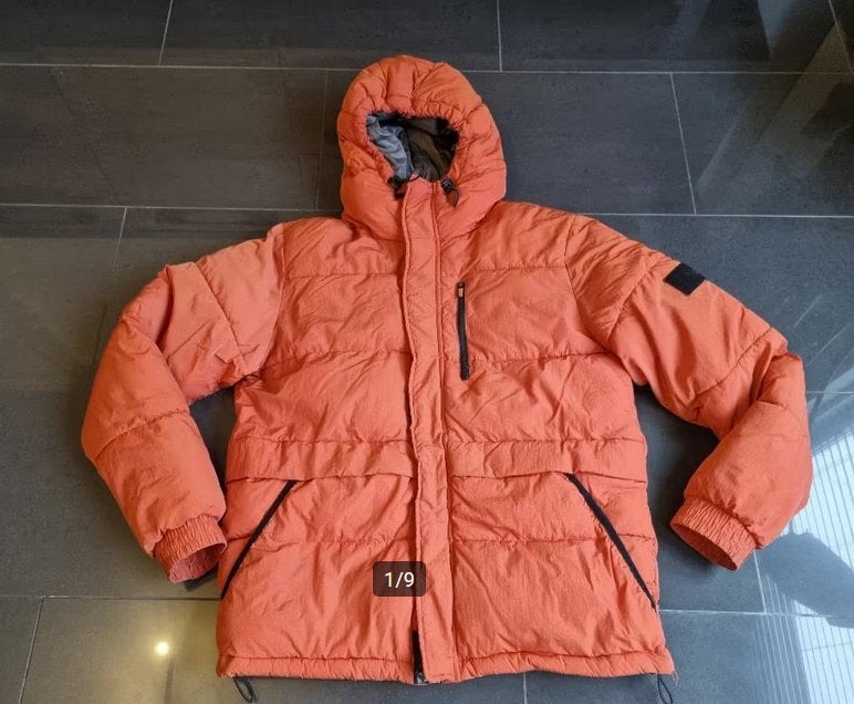 Bershka winter jas Maat S, Ophalen of Verzenden, Zo goed als nieuw, Maat 46 (S) of kleiner, Oranje