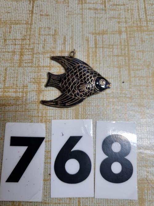 kettinghanger maan vis zwart goud kleurig 768, Ophalen of Verzenden, 'T Olde Gre-j, Info@toldegrej.nl, Endepoelstraat 20f Didam