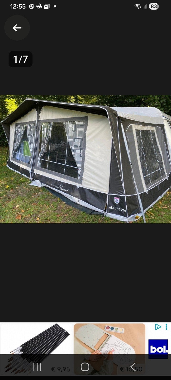 Walker Allure 280 Voortent - omloop 1030, Caravans en Kamperen, Ophalen of Verzenden, Gebruikt