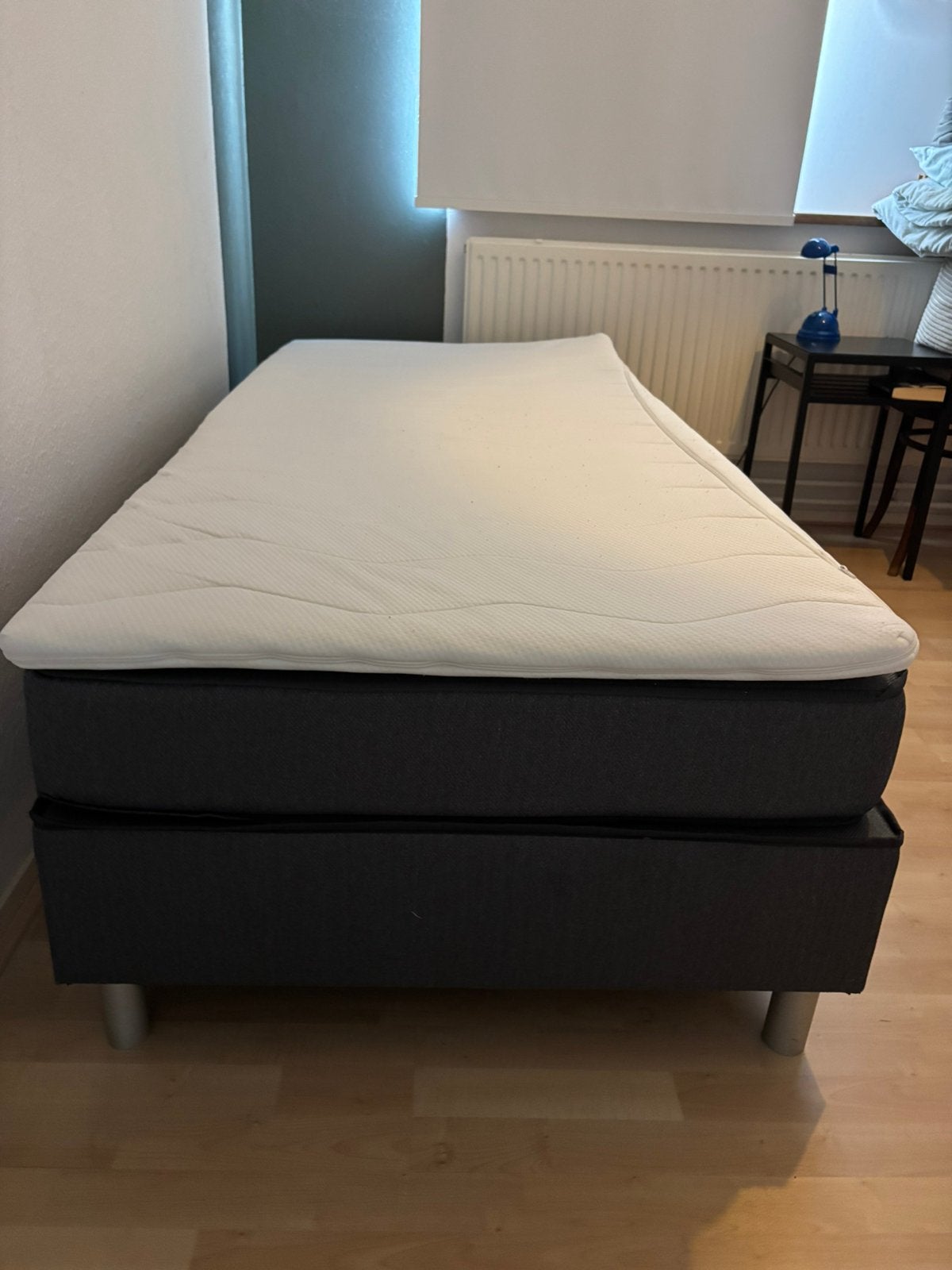 Z.g.a.n. eenpersoons boxspring als logeerbed gebruikt, Ophalen, Zo goed als nieuw, Eenpersoons, 90 cm