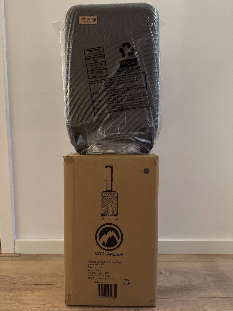 NORLÄNDER Wheatstraw Trolley Duurzaam & Lichtgewicht!, 50 tot 60 cm, Hard kunststof, Slot, Nieuw