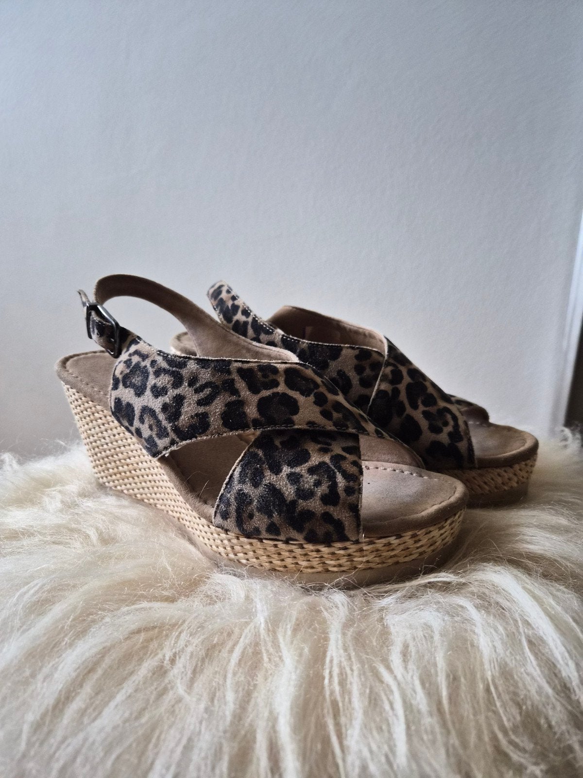 Gabor espadrilles mt. 39 luipaard suède, Bruin, Gabor, Ophalen of Verzenden, Espadrilles of Moccasins