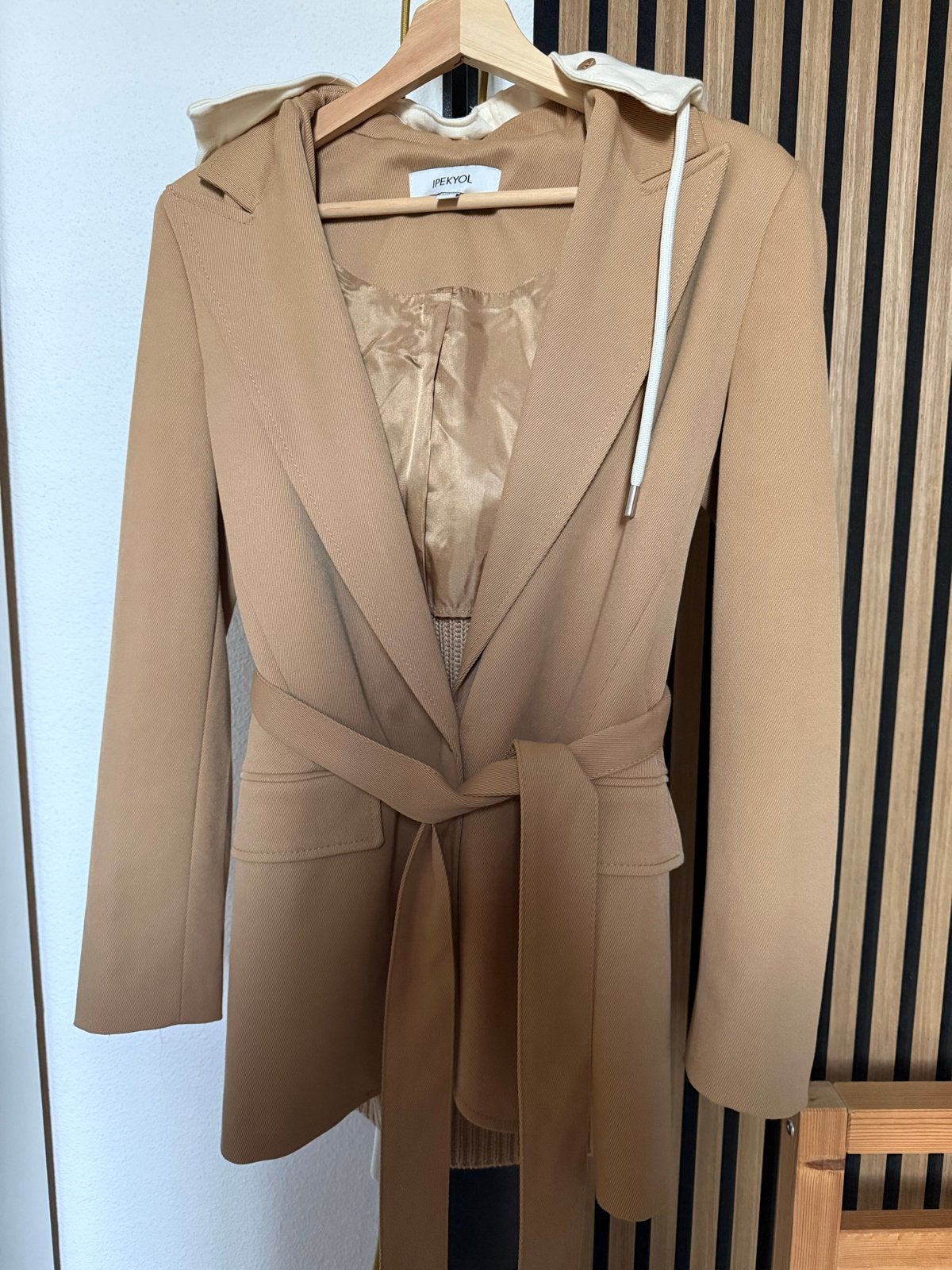 Ipekyol Blazer met capuchon - Maat 34 (XS), Ophalen, Zo goed als nieuw, Maat 34 (XS) of kleiner, Beige
