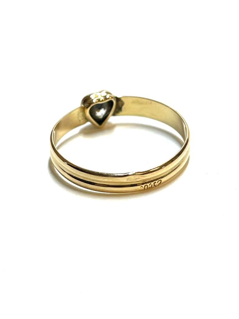 18k gouden ring met een zirkonia, -, -, Ophalen of Verzenden, Dame