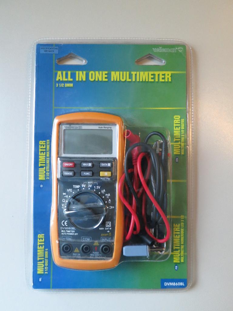 Velleman all in one multimeter DVM860BL Z.G.A.N., Doe-het-zelf en Verbouw, Meetapparatuur, Ophalen of Verzenden, Zo goed als nieuw