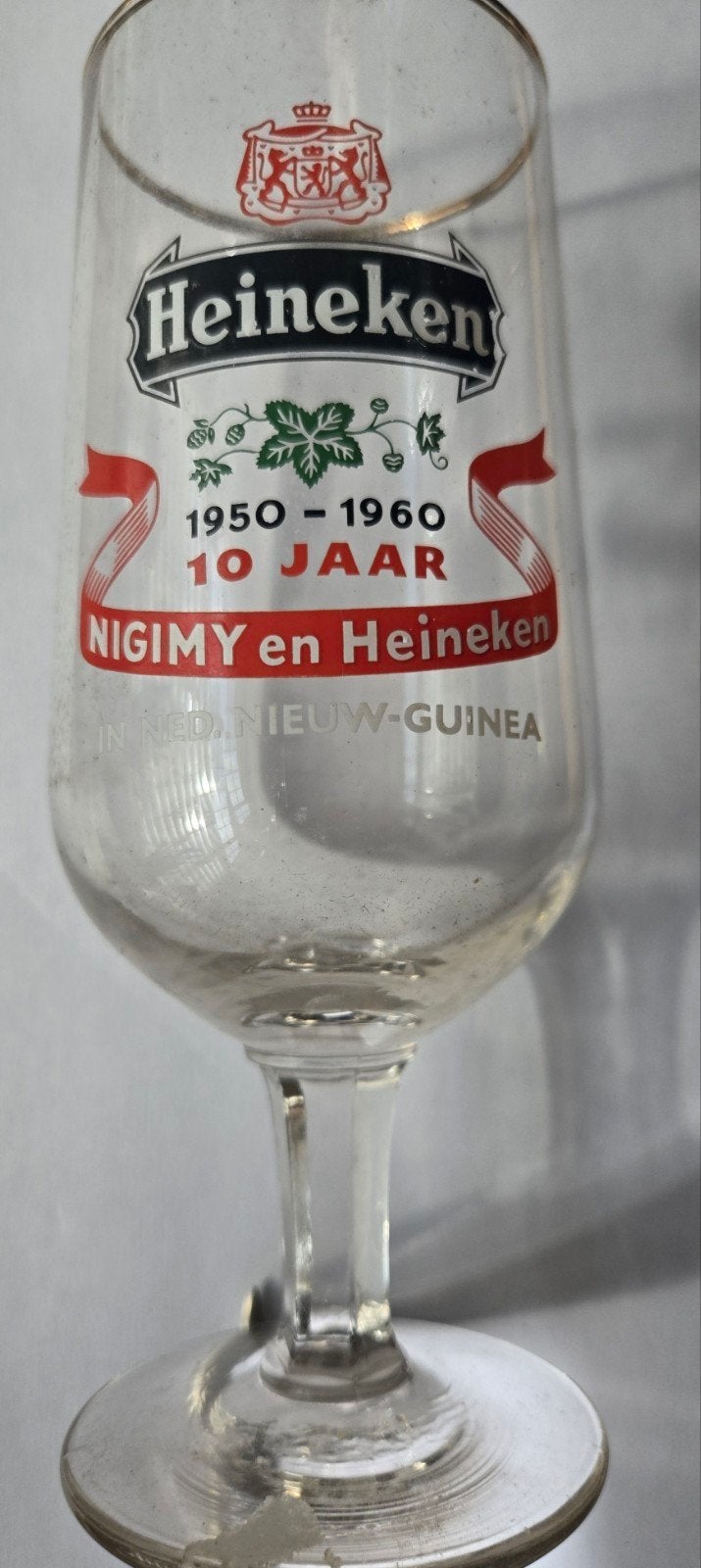 oud  bierglas Heineken, Verzamelen, Ophalen of Verzenden, Glas of Glazen, Heineken