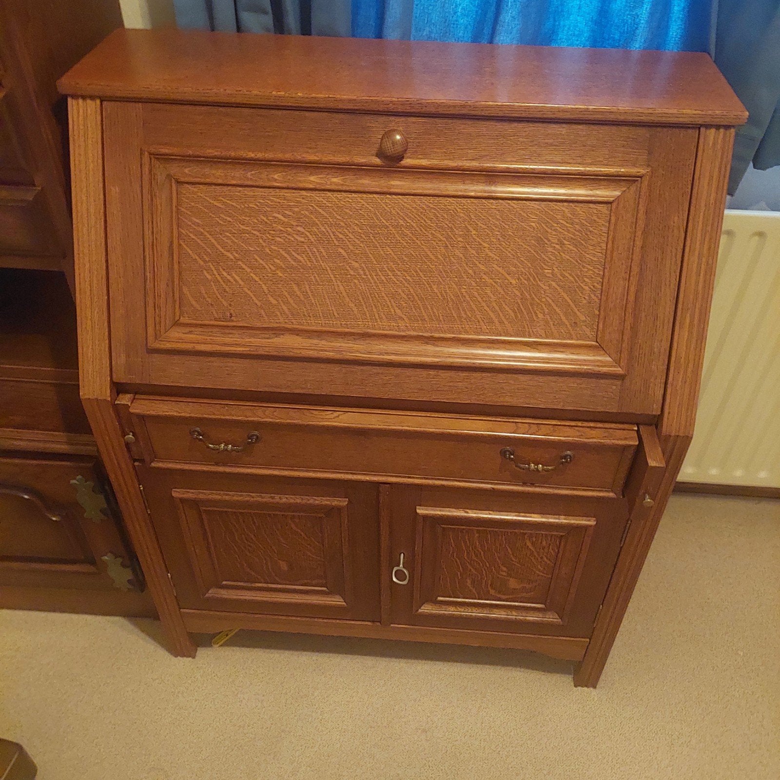 Secretaire licht eiken, Ophalen, Gebruikt