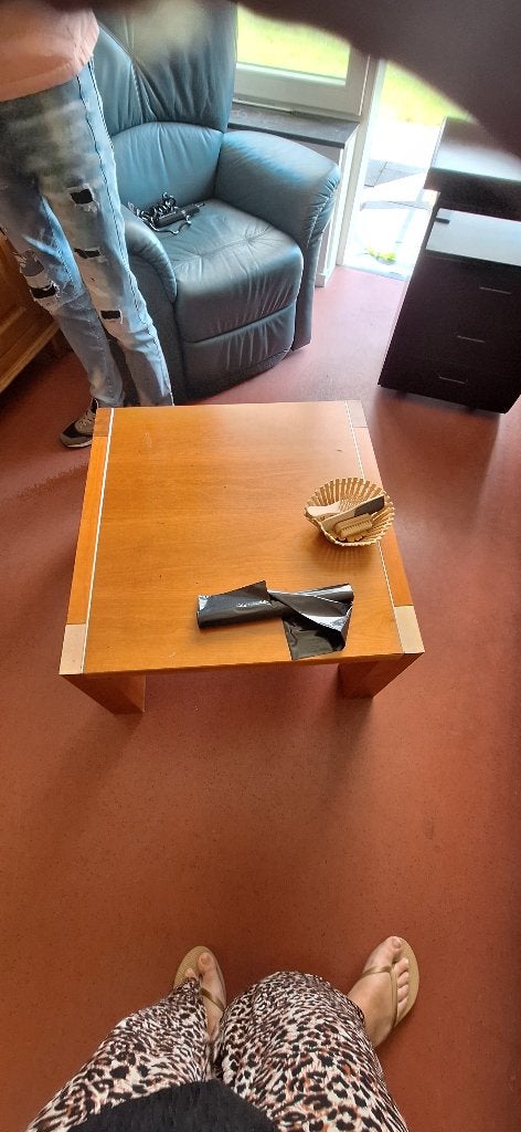 Salon tafeltje  gratis, Ophalen, Gebruikt, 50 tot 100 cm, Rond