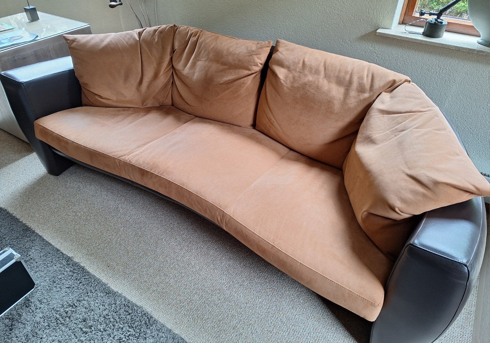 Leolux 3-zits bank, 210 x 90 cm, Ophalen, Gebruikt, Driepersoons, 75 tot 100 cm
