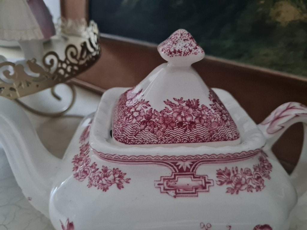Antieke theepot Mason's decor Manchu, Ophalen of Verzenden