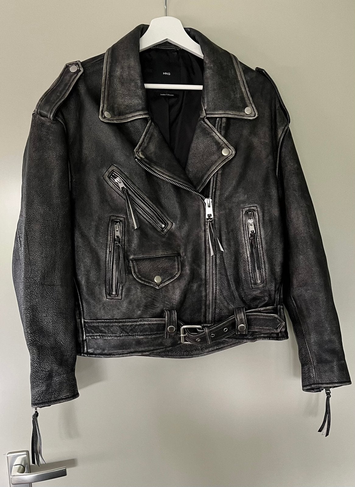 Leren motor Jack uni, Ophalen of Verzenden, Zo goed als nieuw, Zwart