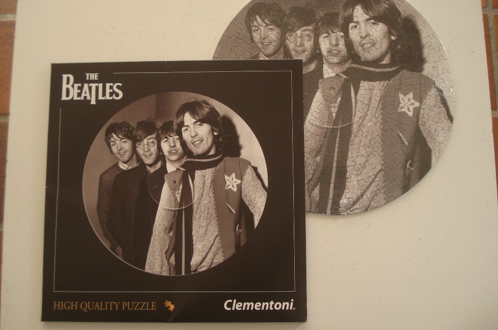 Ronde Lp legpuzzel Beatles - 01, Ophalen of Verzenden, Minder dan 500 stukjes, Nieuw, Legpuzzel