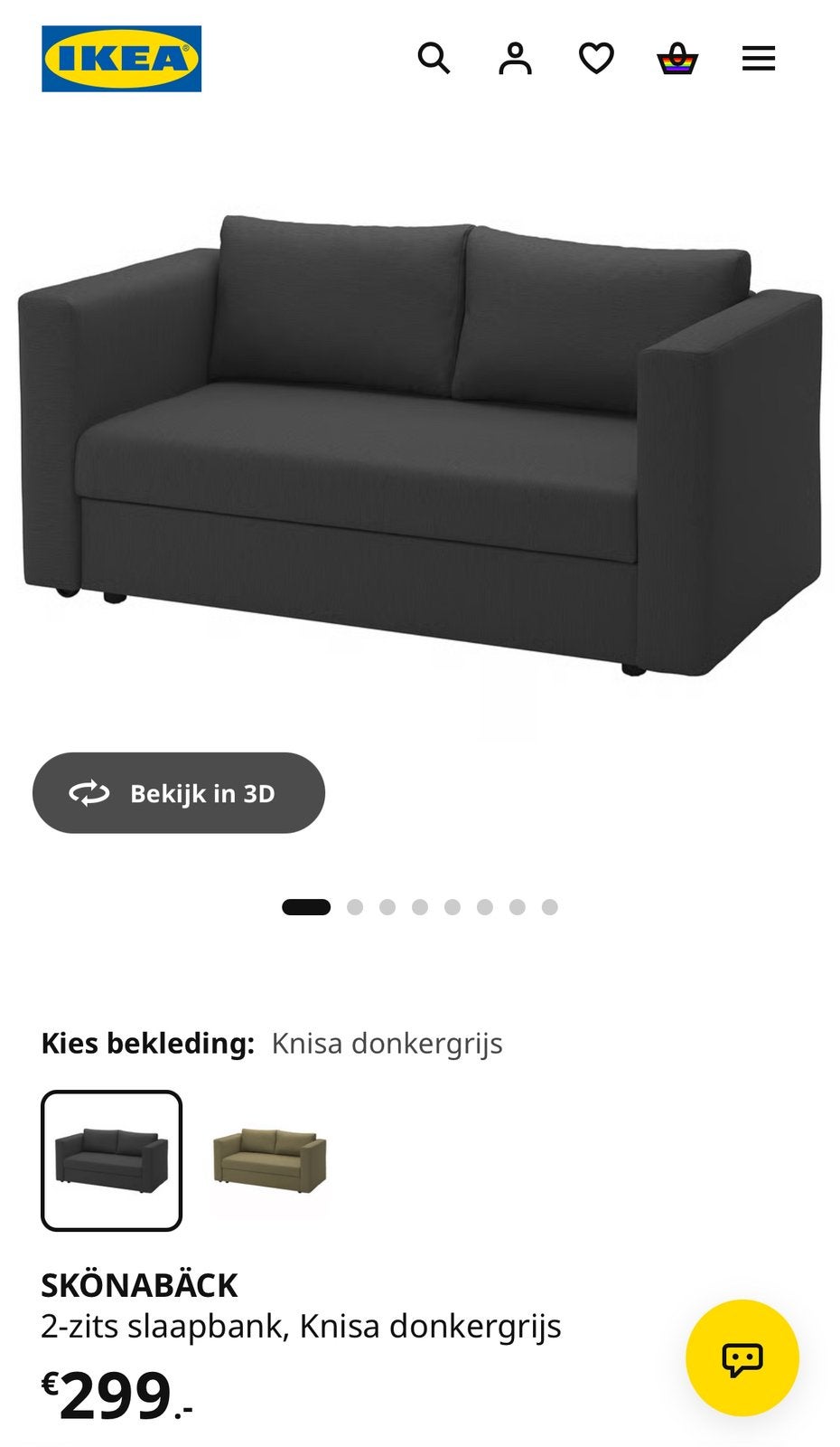 Zo goed als nieuw slaapbank, Huis en Inrichting, Ophalen, Zo goed als nieuw, Tweepersoons