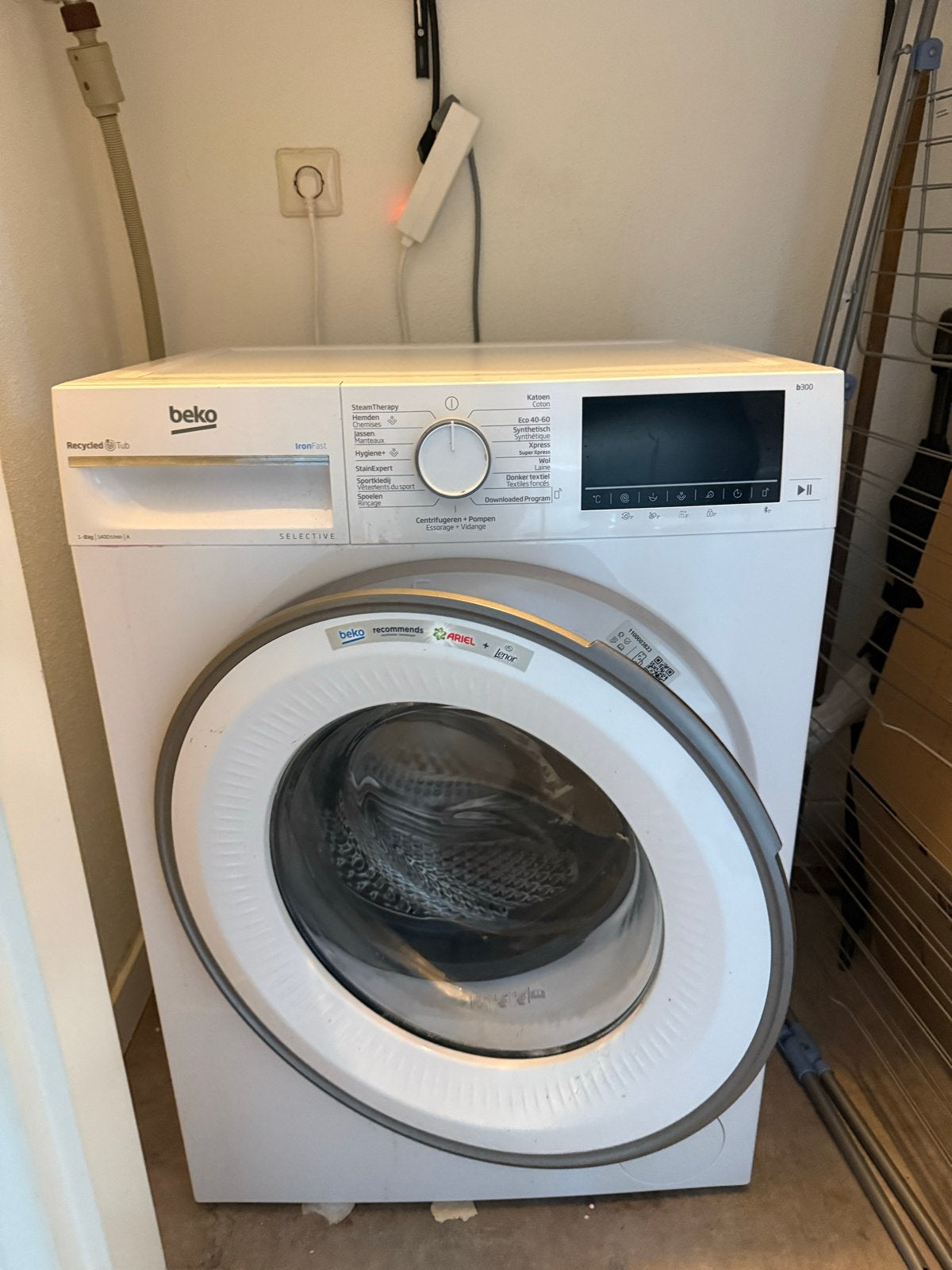 Beko B300 Voorlader Wasmachine - 8 kg, 1400 toeren, Ophalen, 1200 tot 1600 toeren, 8 tot 10 kg, Zo goed als nieuw