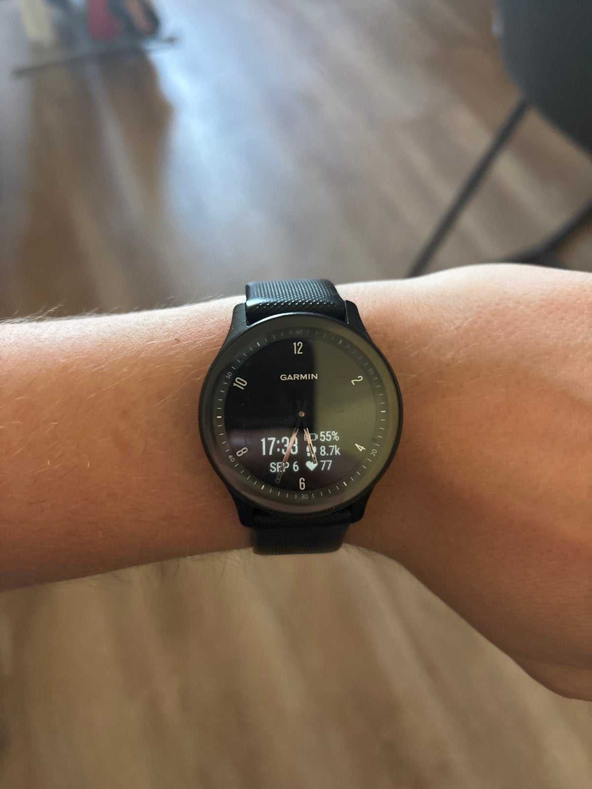 Garmin vivomove sport - bandje licht beschadigd, Zwart, Ophalen of Verzenden, Waterdicht, Afstand