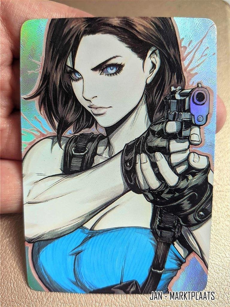 JILL VALENTINE RESIDENT EVIL Foil Trading holo Card, Verzenden, Kuifje, Nieuw, Beeldje of Figuurtje