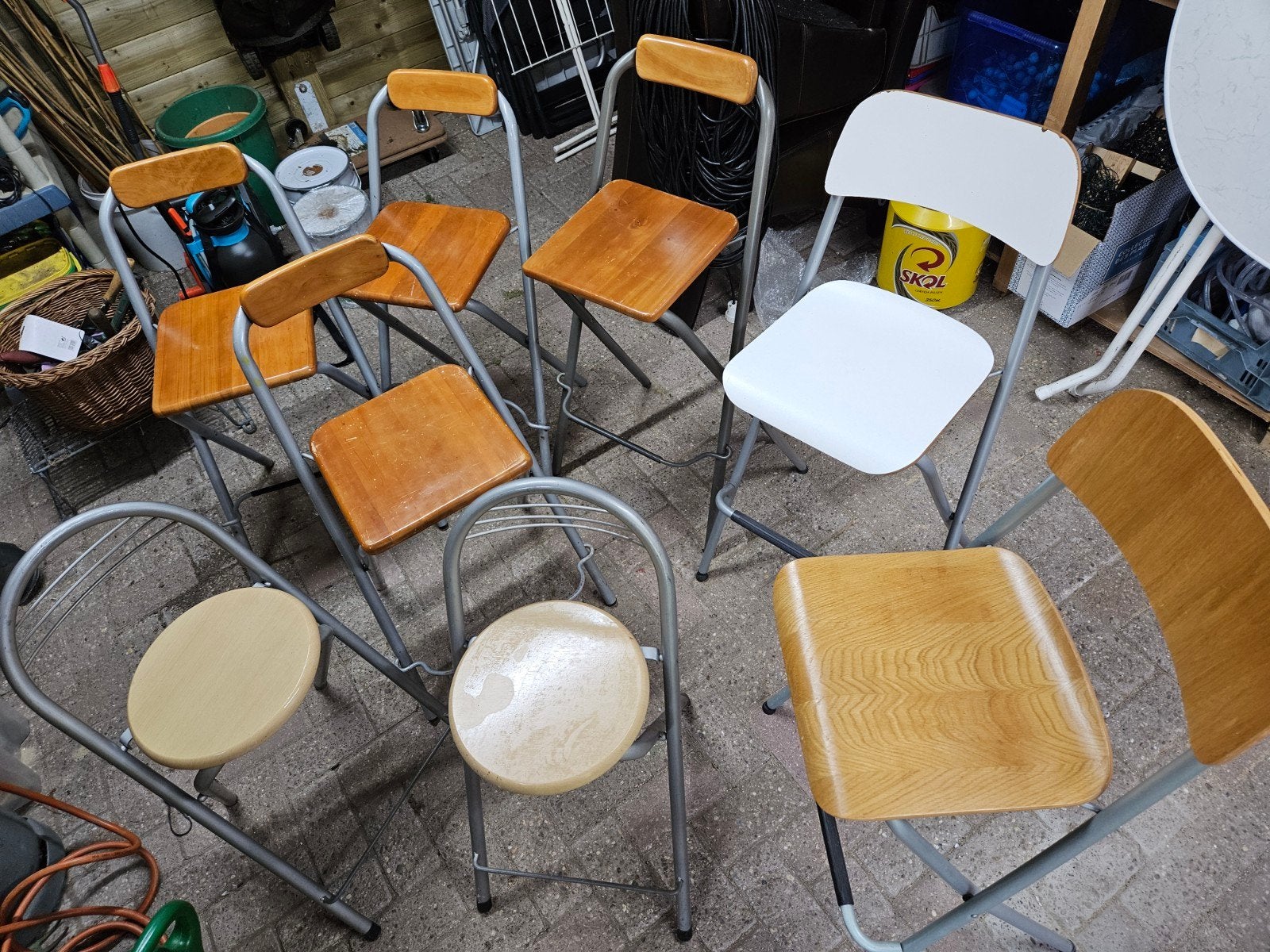 Diverse Klapstoelen - Hout en Metaal, Ophalen, Gebruikt, Overige kleuren, Praktisch, Functioneel, Vintage