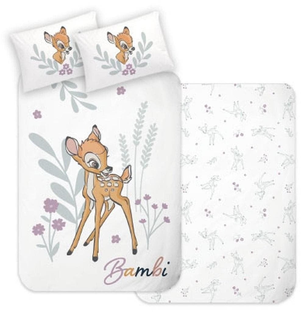 Bambi Baby / Peuter Dekbedovertrek - 100 x 135 - Disney, Meisje, Wit, Dekbedovertrek, Nieuw