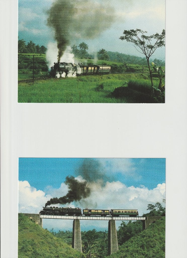 DE BERGKONINGIN STOOMLOCOMOTIEVEN INDONESIE WERKSPOOR 1928, Verzamelen, Ophalen of Verzenden, Zo goed als nieuw, Trein, Kaart of Prent