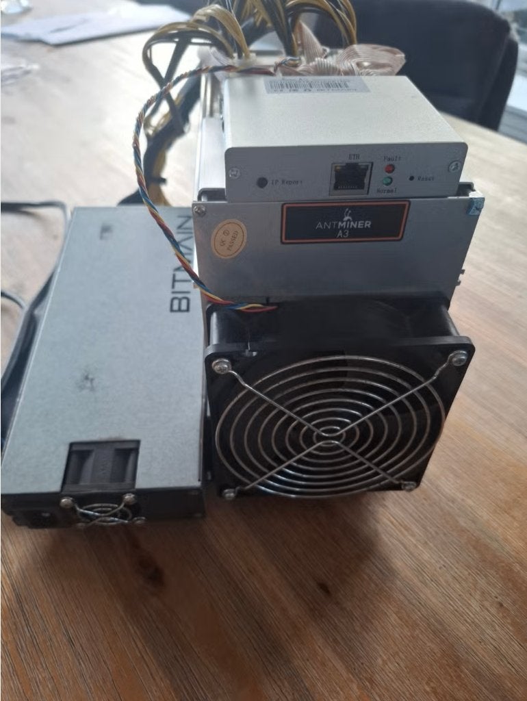 Bitmain Antminer A3 Blake2B Miner - Bitcoin Mining, Computers en Software, Minder dan 4 GB, Ophalen of Verzenden, Zo goed als nieuw