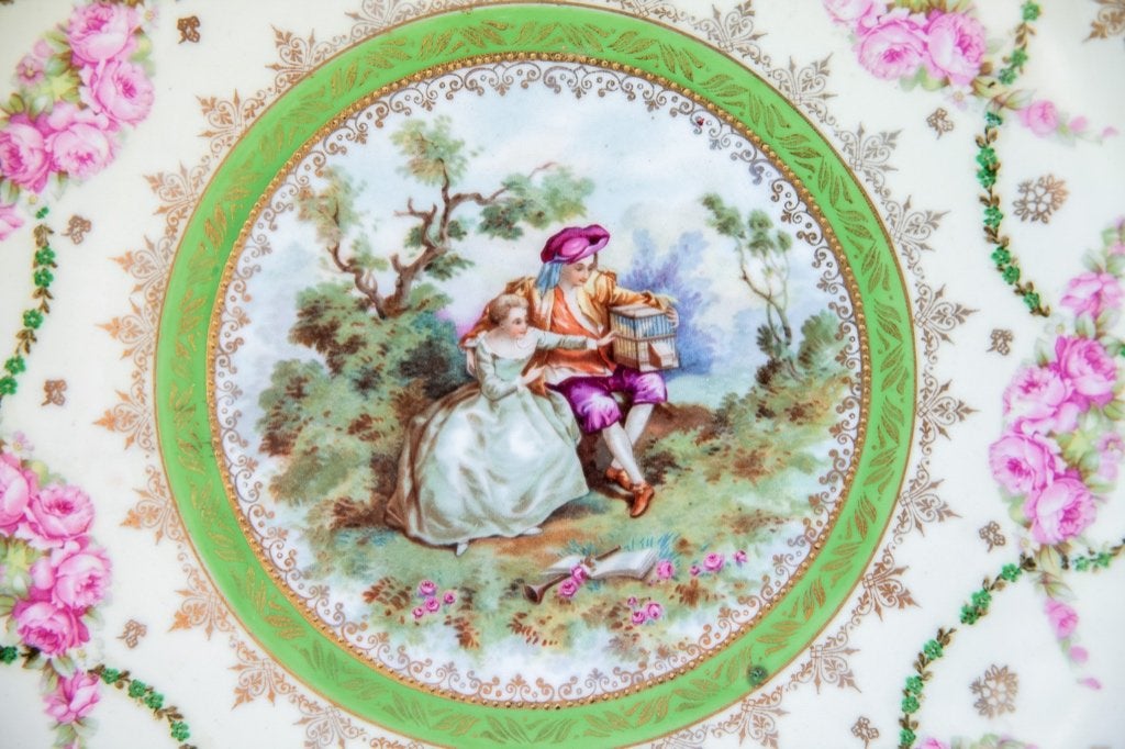 ️ 2 leuke vintage brocante wandborden 28,5 cm, Ophalen of Verzenden