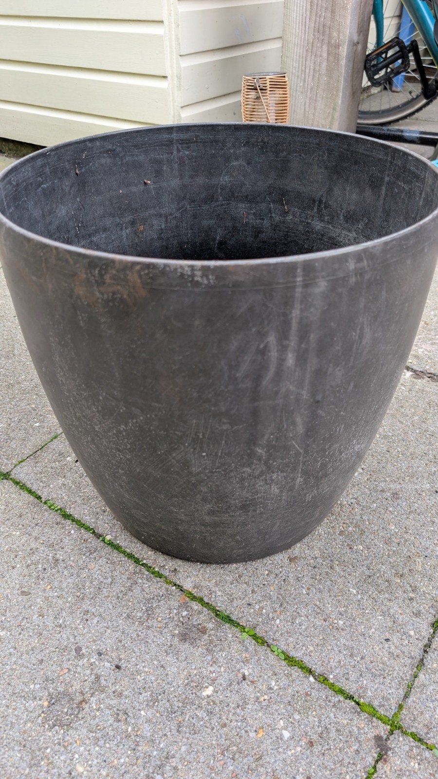 Elho bloembak rond zwart Ø 38 cm, Kunststof, Gebruikt, Rond, Minder dan 40 cm