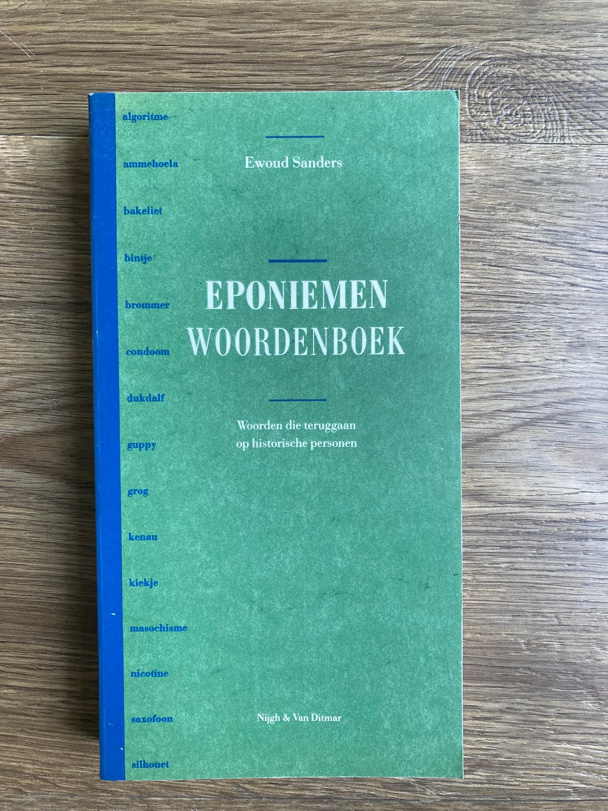 Jan Sanders - Eponiemenwoordenboek, Ophalen of Verzenden, Zo goed als nieuw, Overige onderwerpen