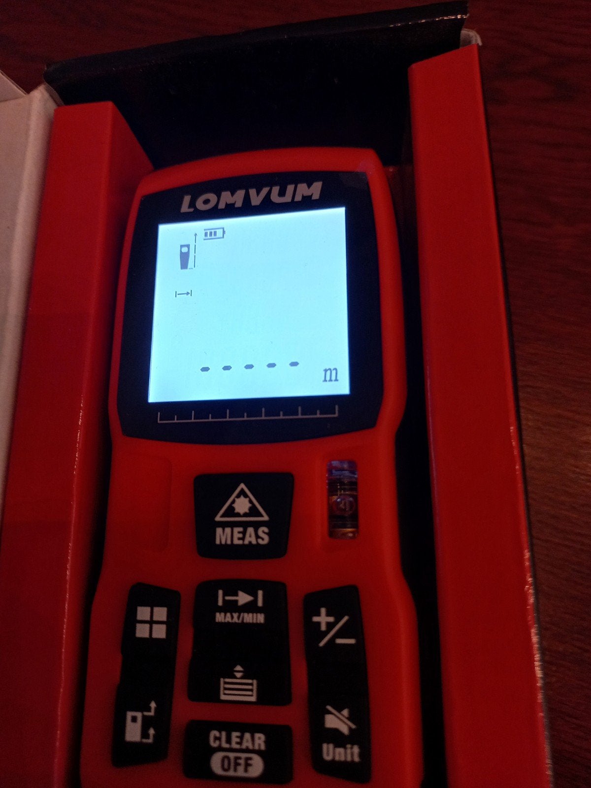 LOMVUM Laser Afstandsmeter LV-40M - Nieuw in doos, Doe-het-zelf en Verbouw, Ophalen of Verzenden, Nieuw, Afstand