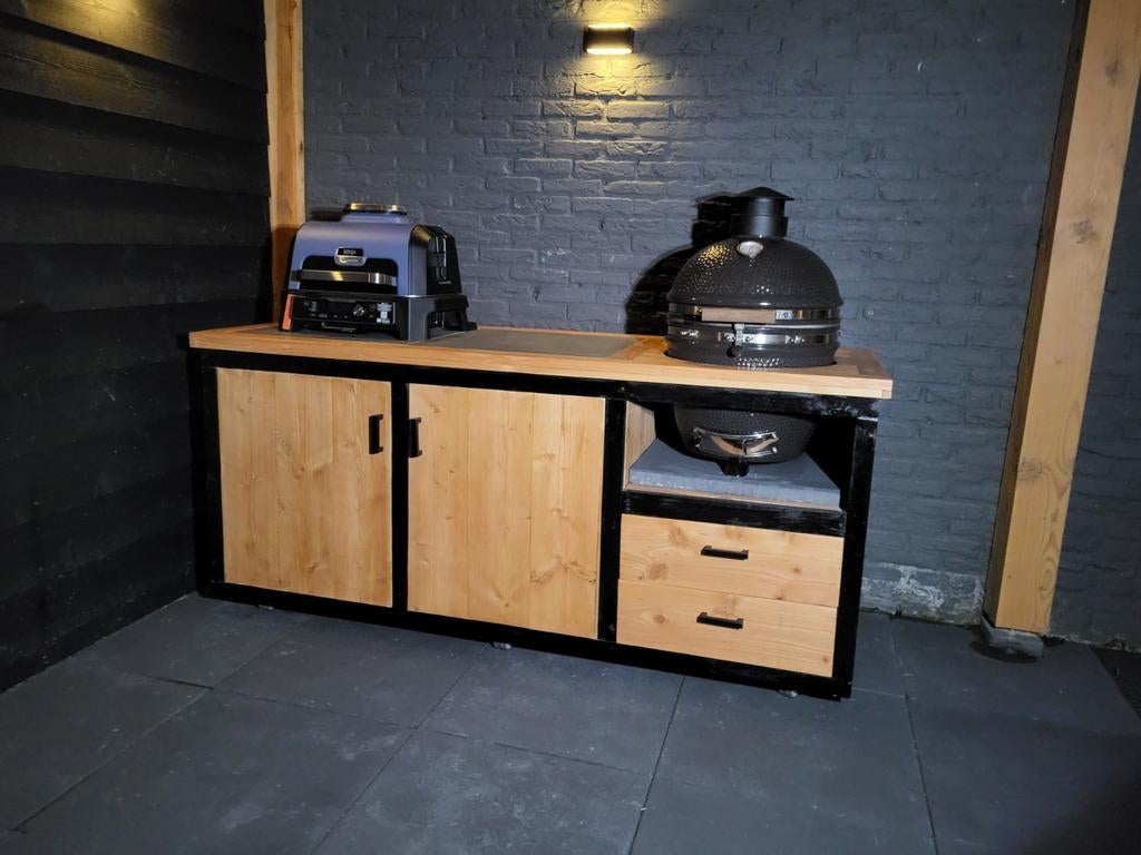 Buitenkeuken douglashout 200x78x90h, Tuin en Terras, Buitenkeukens, Ophalen of Verzenden, Nieuw, Houtskool
