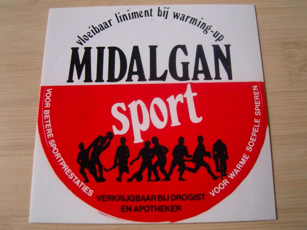 sticker midalgan sport vloeibaar liniment bij warming-up, Ophalen, Zo goed als nieuw