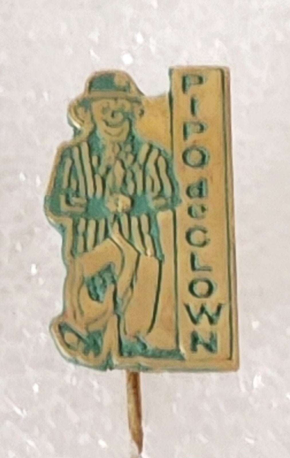 Vintage Pipo de Clown Speldje, Ophalen of Verzenden, Gebruikt, Figuurtje, Speldje of Pin