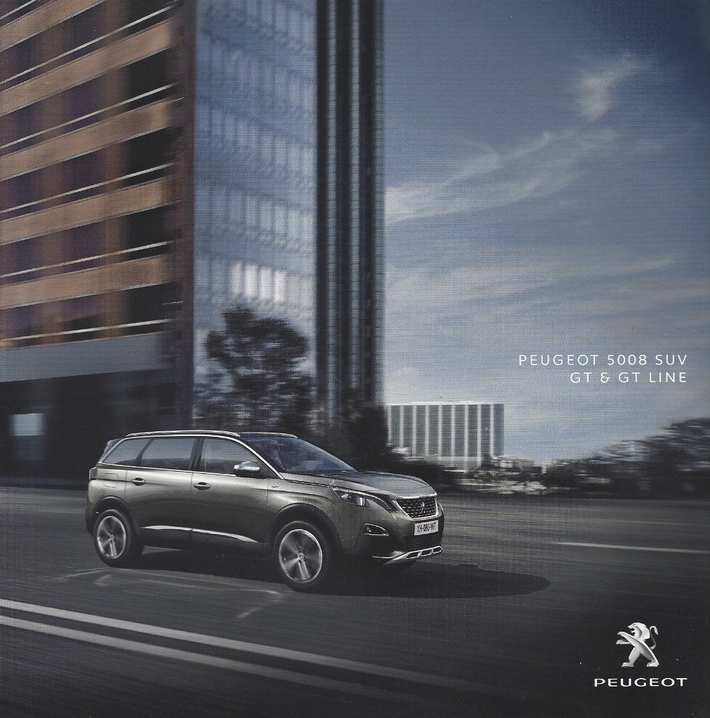 Brochure Peugeot 5008 GT en GT Line 2018, Ophalen of Verzenden, Gelezen, Peugeot