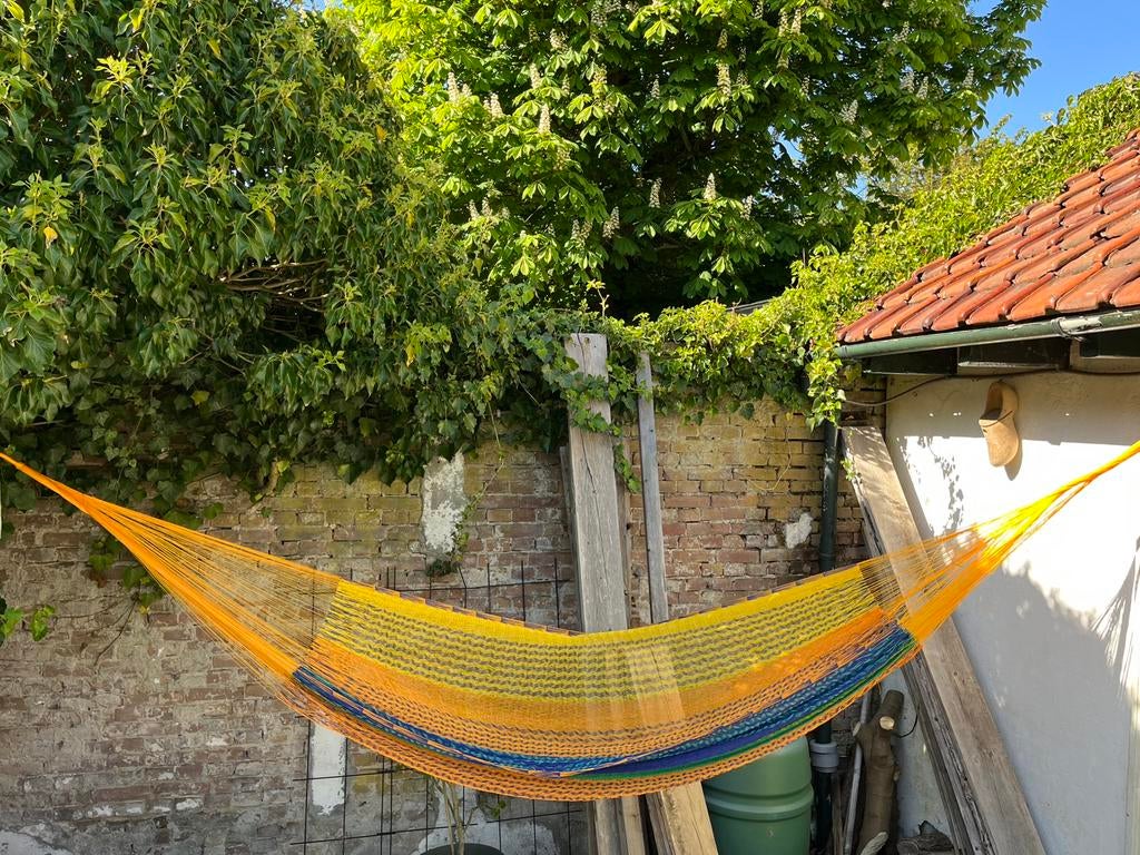 Regenboog Maranon hangmat, Tuin en Terras, Hangmatten, Gebruikt, Opvouwbaar, Ophalen of Verzenden, Eenpersoons