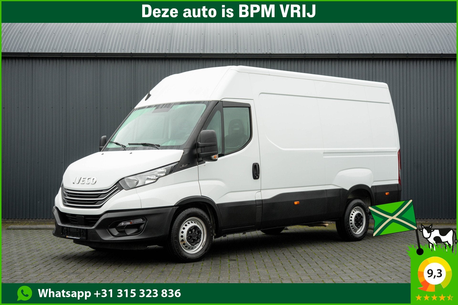 Iveco Daily *35S14V L2H2 | 140PK | 3.5T Trekgewicht | Cruise, Auto's, Bestelauto's, Gebruikt, Zwart, Iveco, Wit