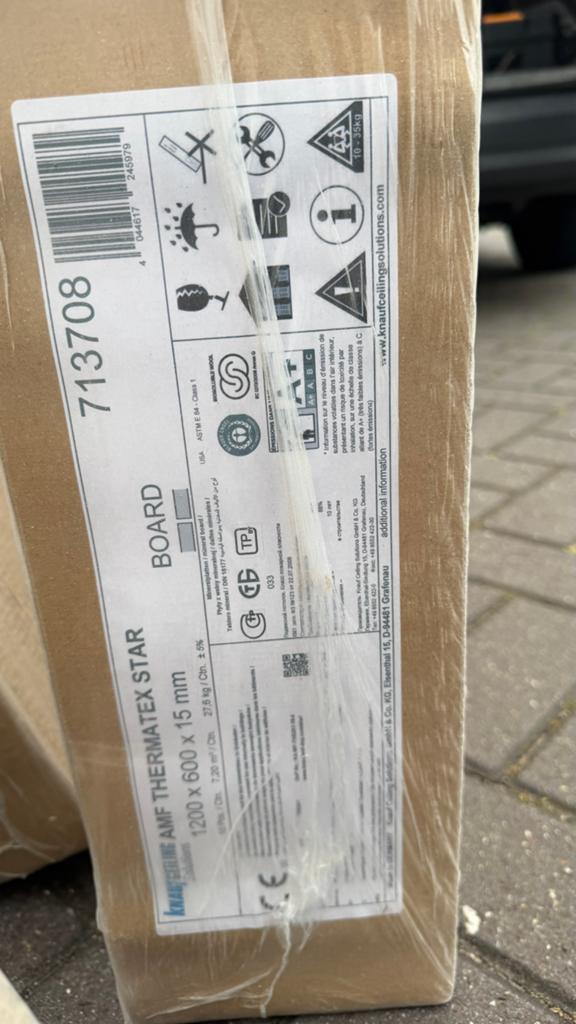 AMF Thermatex Star 1200x600 systeemplafond platen (28m²), Doe-het-zelf en Verbouw, Platen en Panelen, Ophalen, Nieuw, Overige materialen