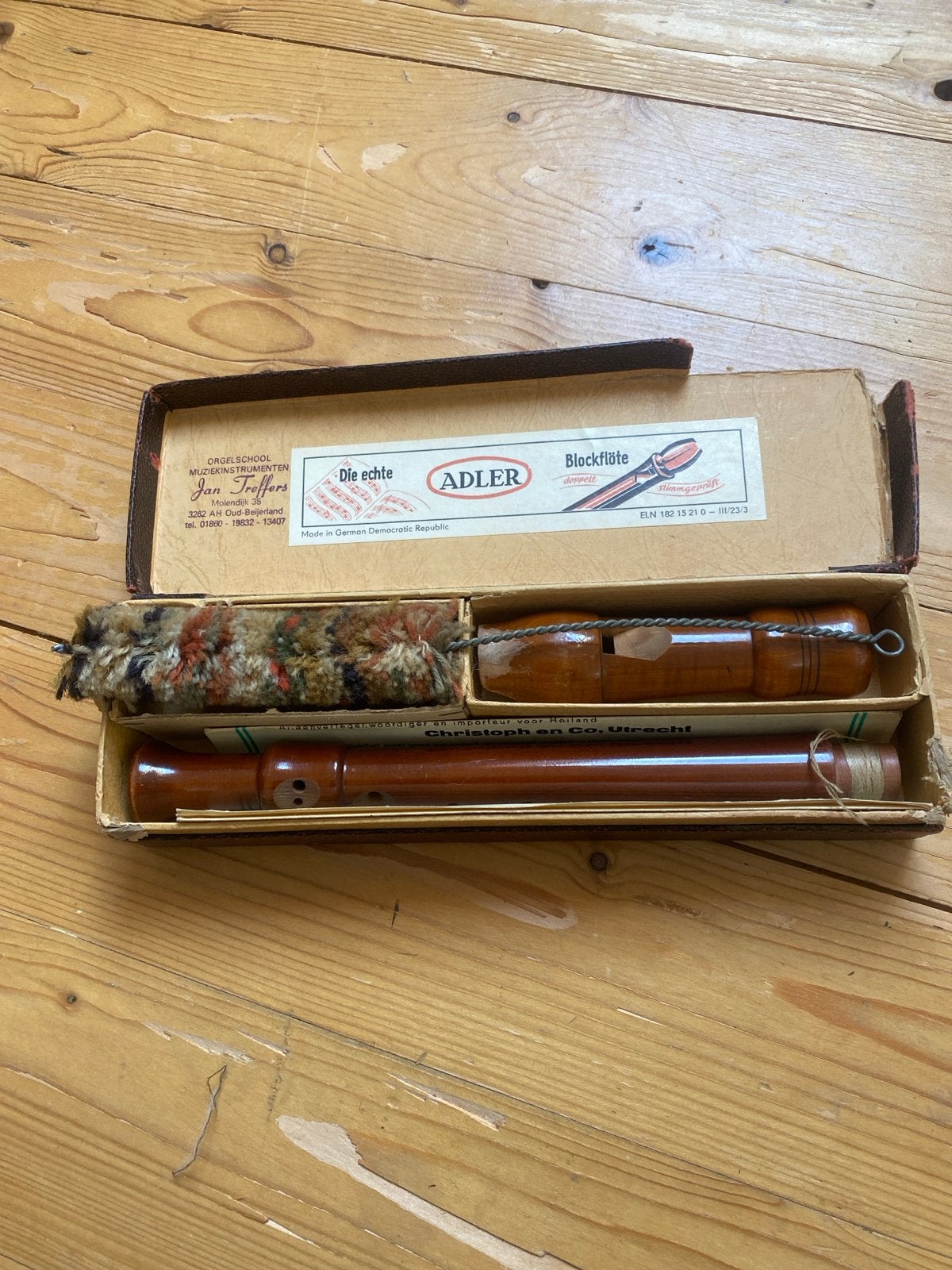 Adler Houten Sopraan Blokfluit, Muziek en Instrumenten, Ophalen of Verzenden, Zo goed als nieuw, Sopraan of Sopranino, Met koffer, hoes of etui