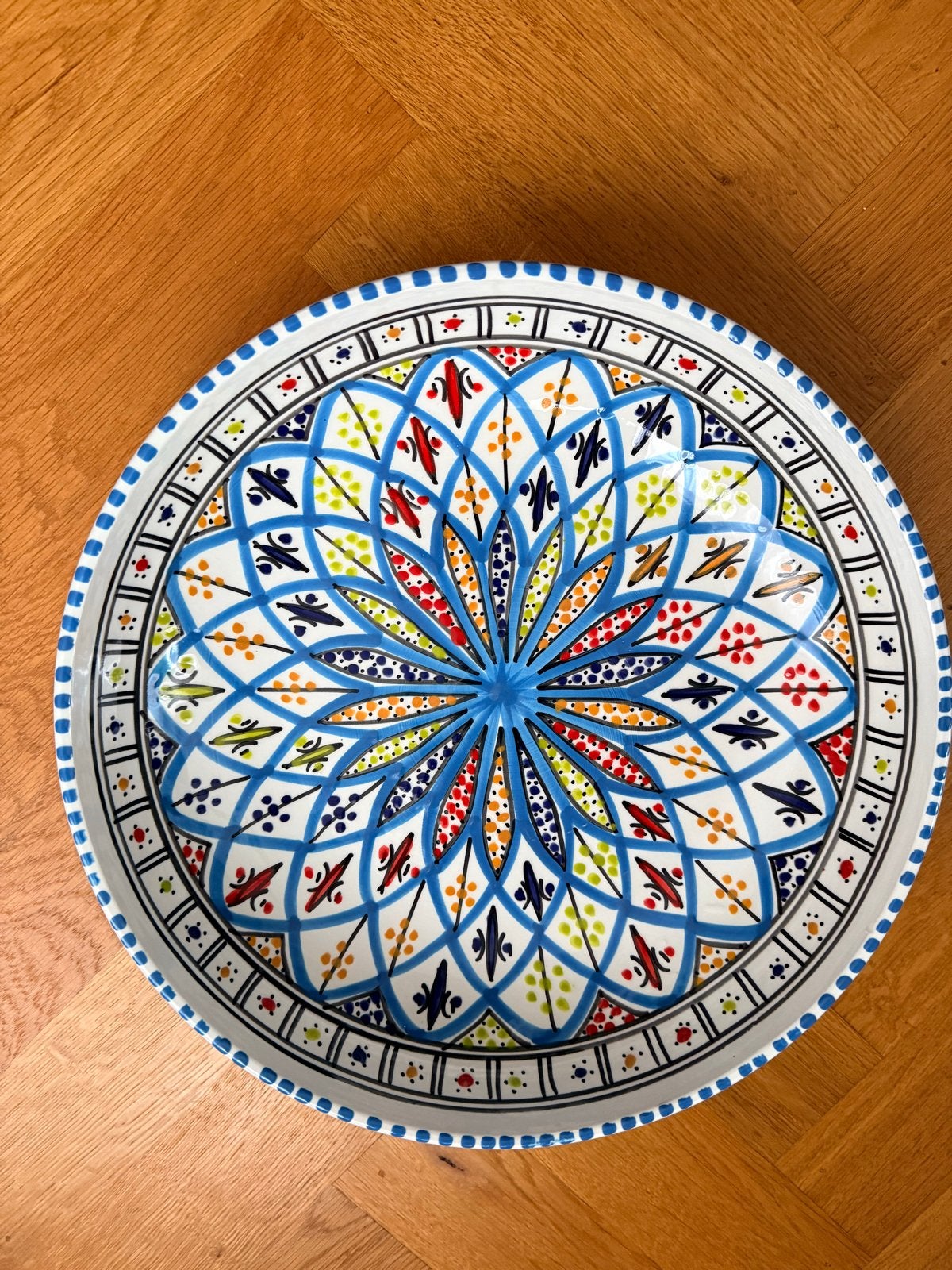 Handgeschilderd Tunesisch Keramiek Schaal - Decoratief, Ophalen