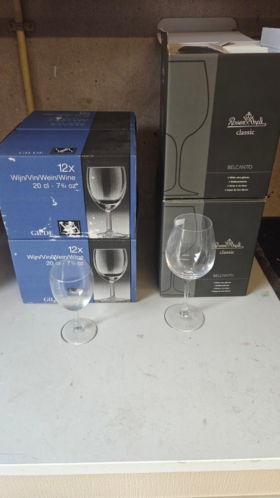 Wijn Glazen Royal Leerdam en Rosenthal Classic, Ophalen of Verzenden, Nieuw, Glas, Glas of Glazen