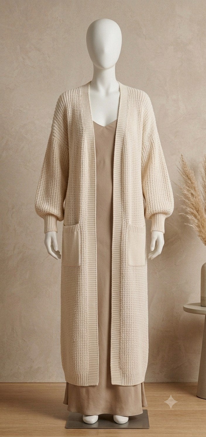 Lange gebreide vest
offwhite, Kleding | Dames, Jassen | Winter, Ophalen of Verzenden, Nieuw, Maat 46/48 (XL) of groter, Wit