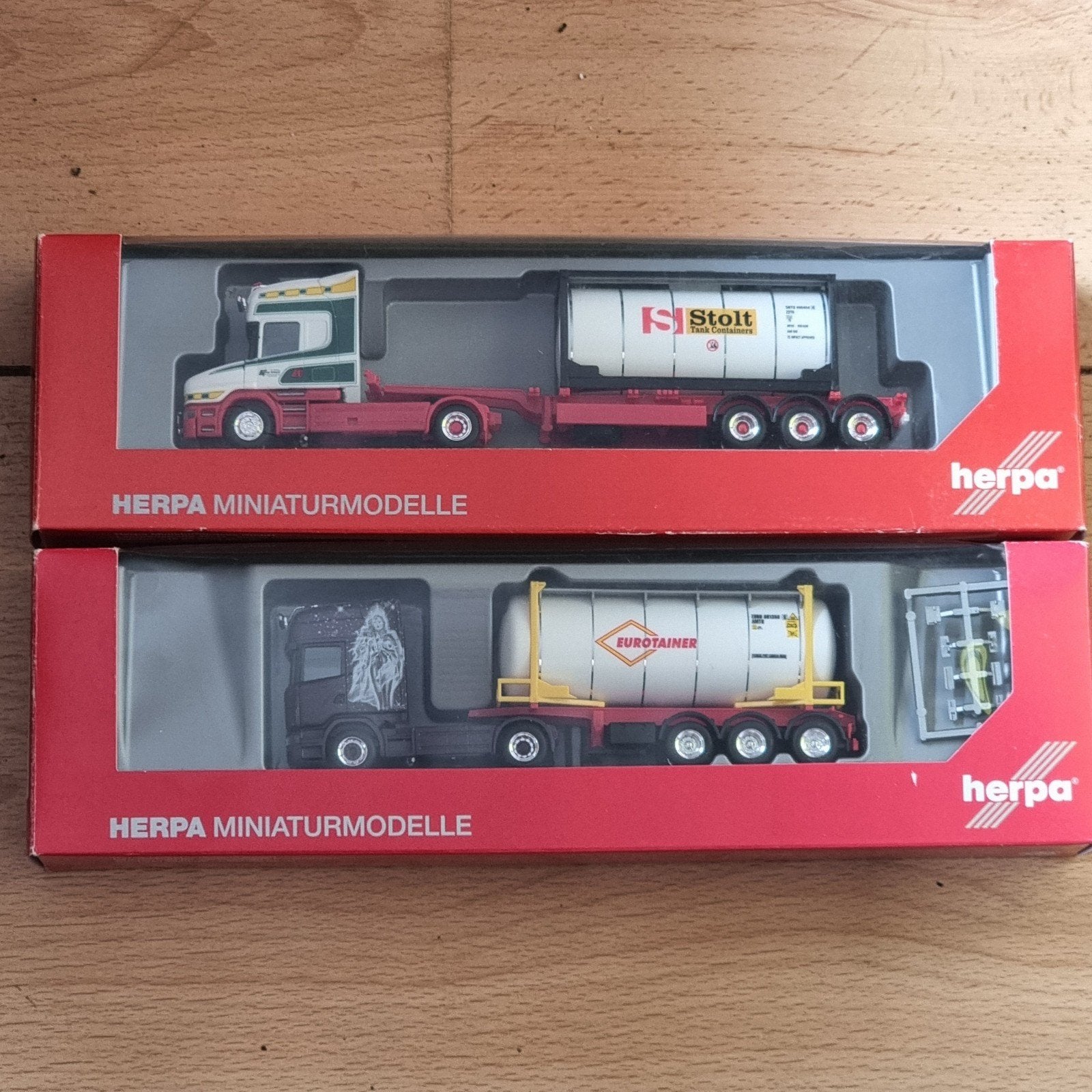 SCANIA CONTAINER TRUCKS 1:87, Ophalen of Verzenden, Zo goed als nieuw, Bus of Vrachtwagen, Overige merken