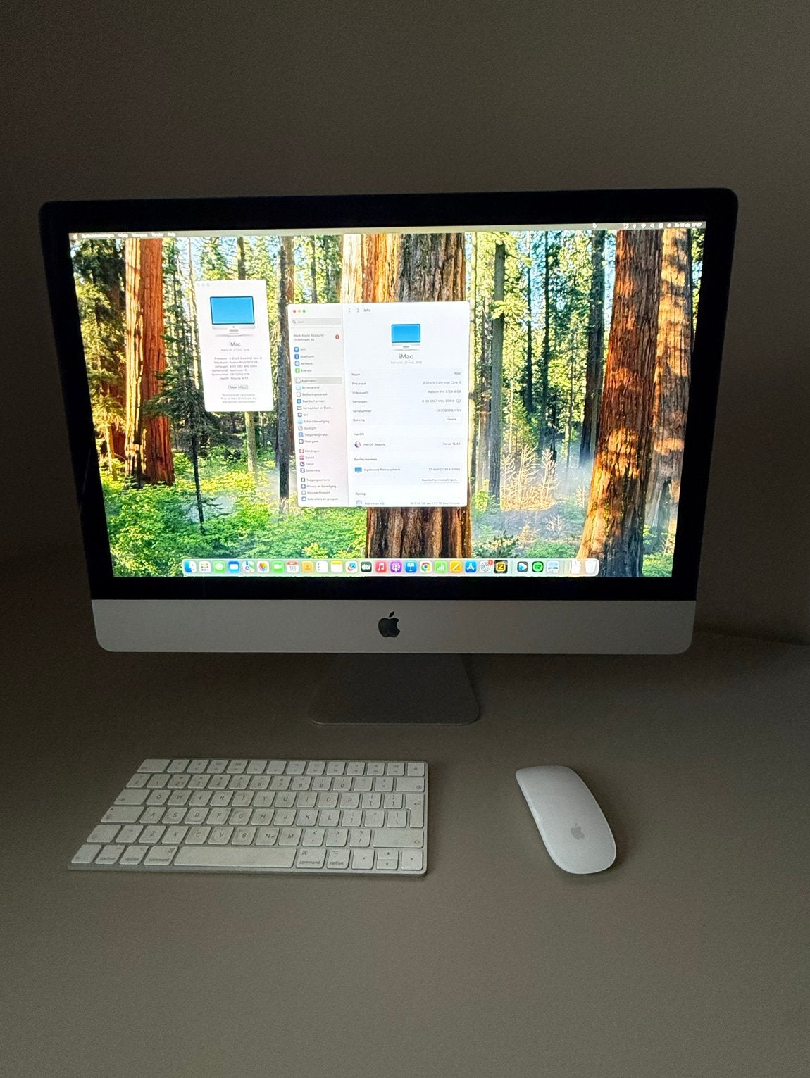 Apple iMac 27 inch 5K (2019) - i5, Radeon Pro 570X, 8GB RAM, Ophalen, Gebruikt, 8 GB, IMac