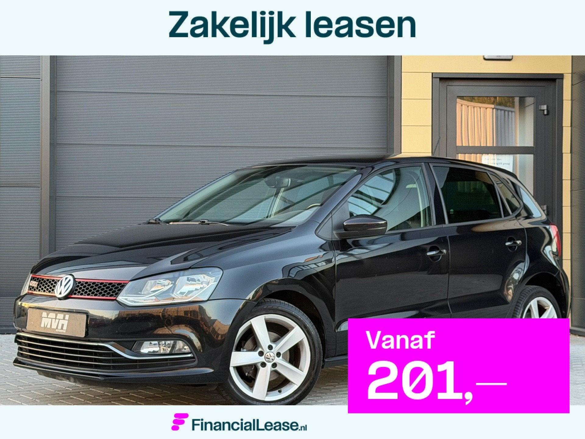 Volkswagen Polo 1.2 TSI Highline - GTI Uitv. - Navi - Airco, Stof, Euro 6, 4 cilinders, Zwart