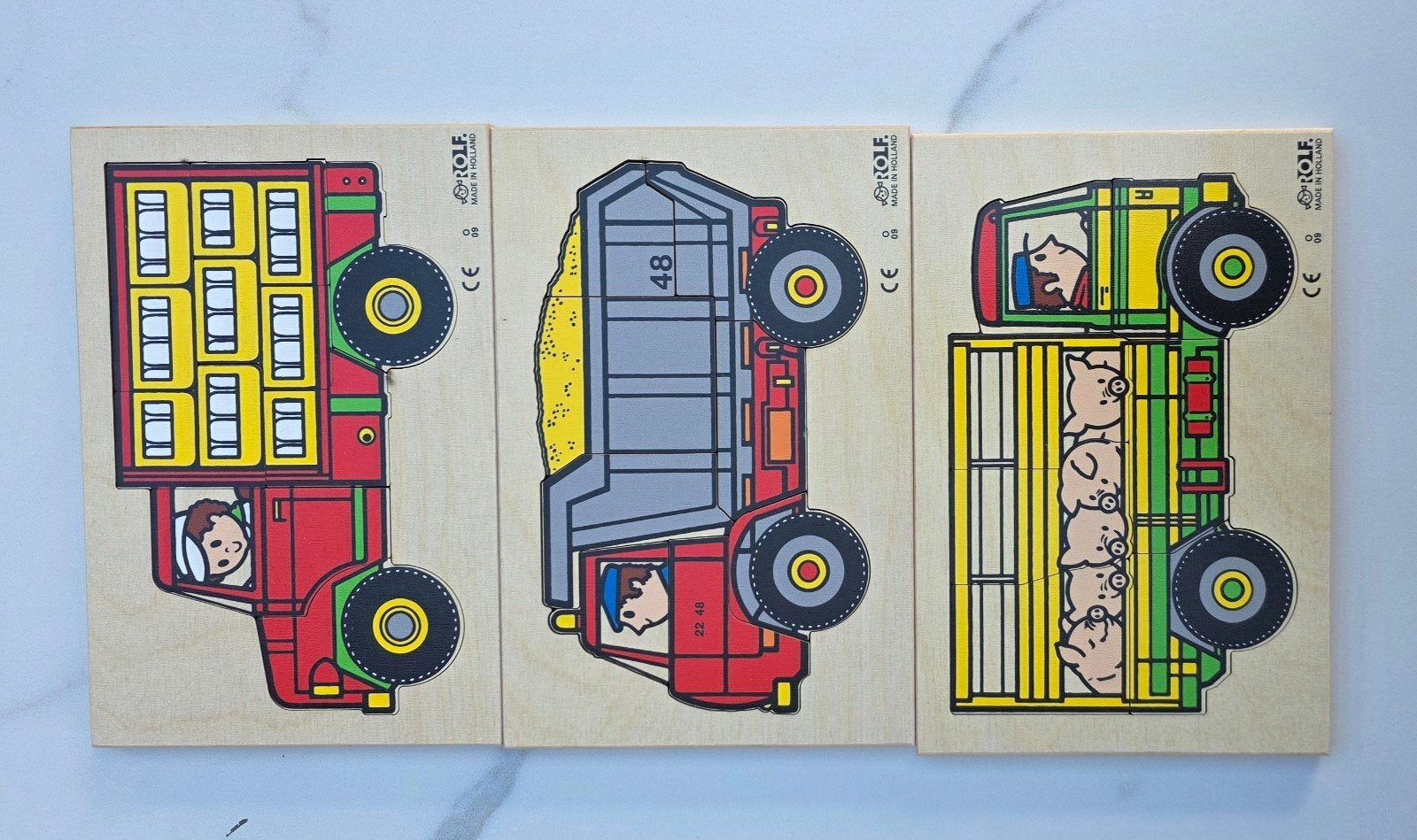 3 leuke Rolf puzzeltjes - zo goed als nieuw, Kinderen en Baby's, Ophalen of Verzenden, Minder dan 10 stukjes, Zo goed als nieuw