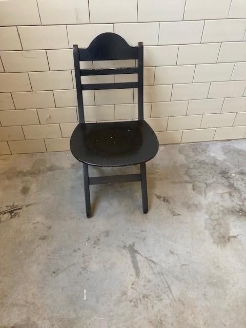 Ikea vintage houten klapstoelen, Type Hans, Huis en Inrichting, Stoelen, Ophalen, Gebruikt, Zwart, Vier