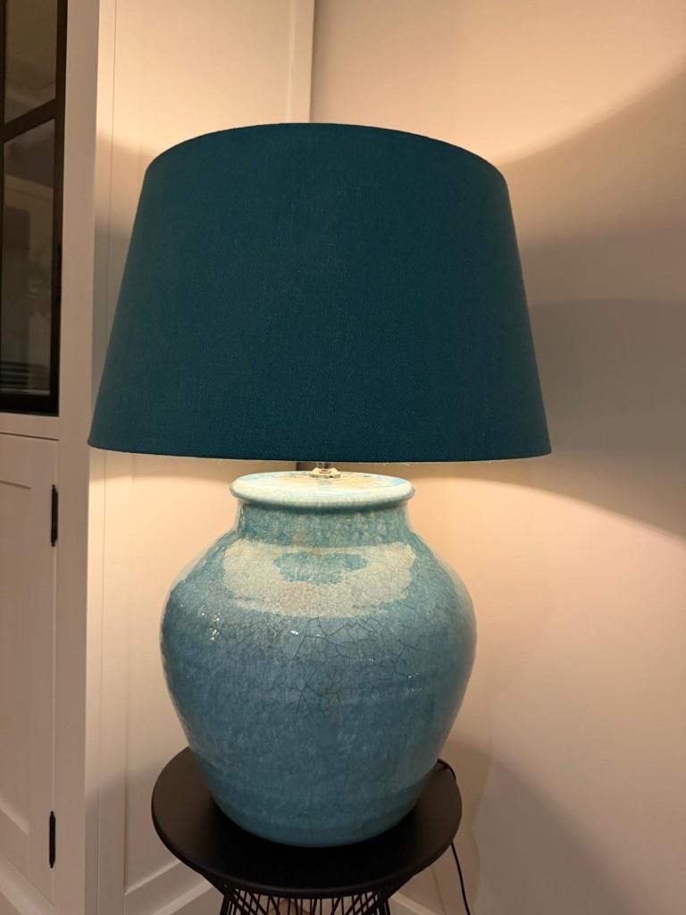 Luxe grote keramieken tafellampen, set van 2, Ophalen, 50 tot 75 cm, Overige materialen, Hotel chique